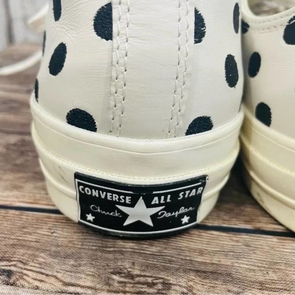 Converse Chuck Taylor All Stars - Leather Polka Dot Low Top Sneakers - Picture 6 of 9